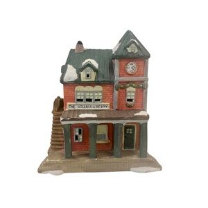 Vintage Christmas Village Station Ceramic Collectible